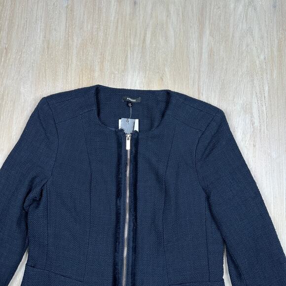 NWT Premise Navy Night Life Tweed Full Zip Preppy Chic Office Blazer Jacket 4 - Picture 2 of 13